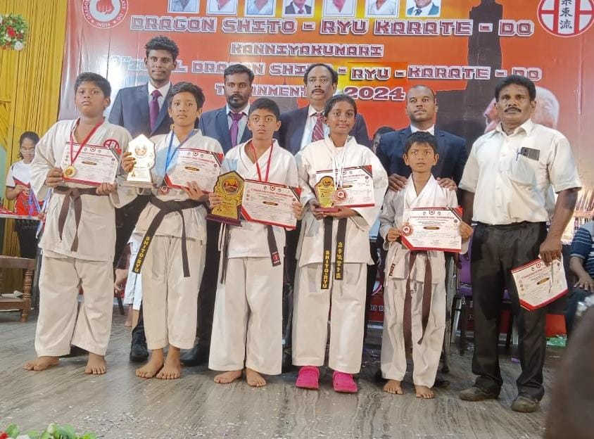 Leo Rodriguez PS from V B and Jeo Rodriguez PS from III B Secured Third Place Respectively in 9th Dragon Karate Tournament -2024 held at Nagercoil on 29th September 2024.