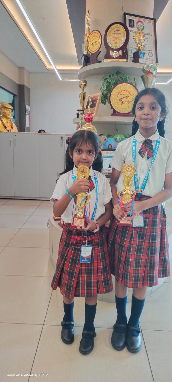 Participation in Arabic kadal silambam foundation & Jackhi  book of world records for  Bharatanatyam performance   Kudos to Saina of grade 5A & Sainika of grade 2A